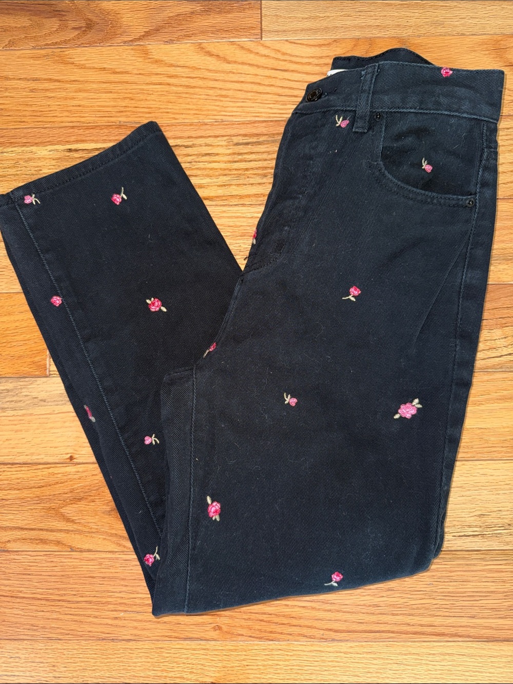 Pacsun Women's Embroidered Rose Jeans